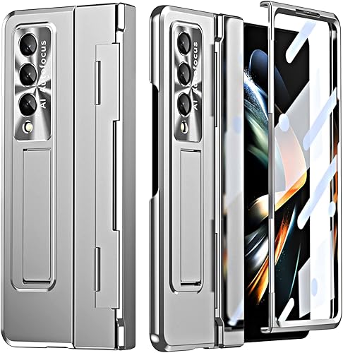 Miimall Funda compatible con Samsung Galaxy Z Fold 5, Z Fold 5 con protección mejorada de bisagra, película de lente de cámara, protector de