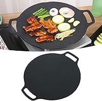 Vista 2 de Sartén antiadherente, sartén coreana para barbacoa con doble asa, revestimiento de 6 capas, parrilla redonda multifuncional para cocina de gas