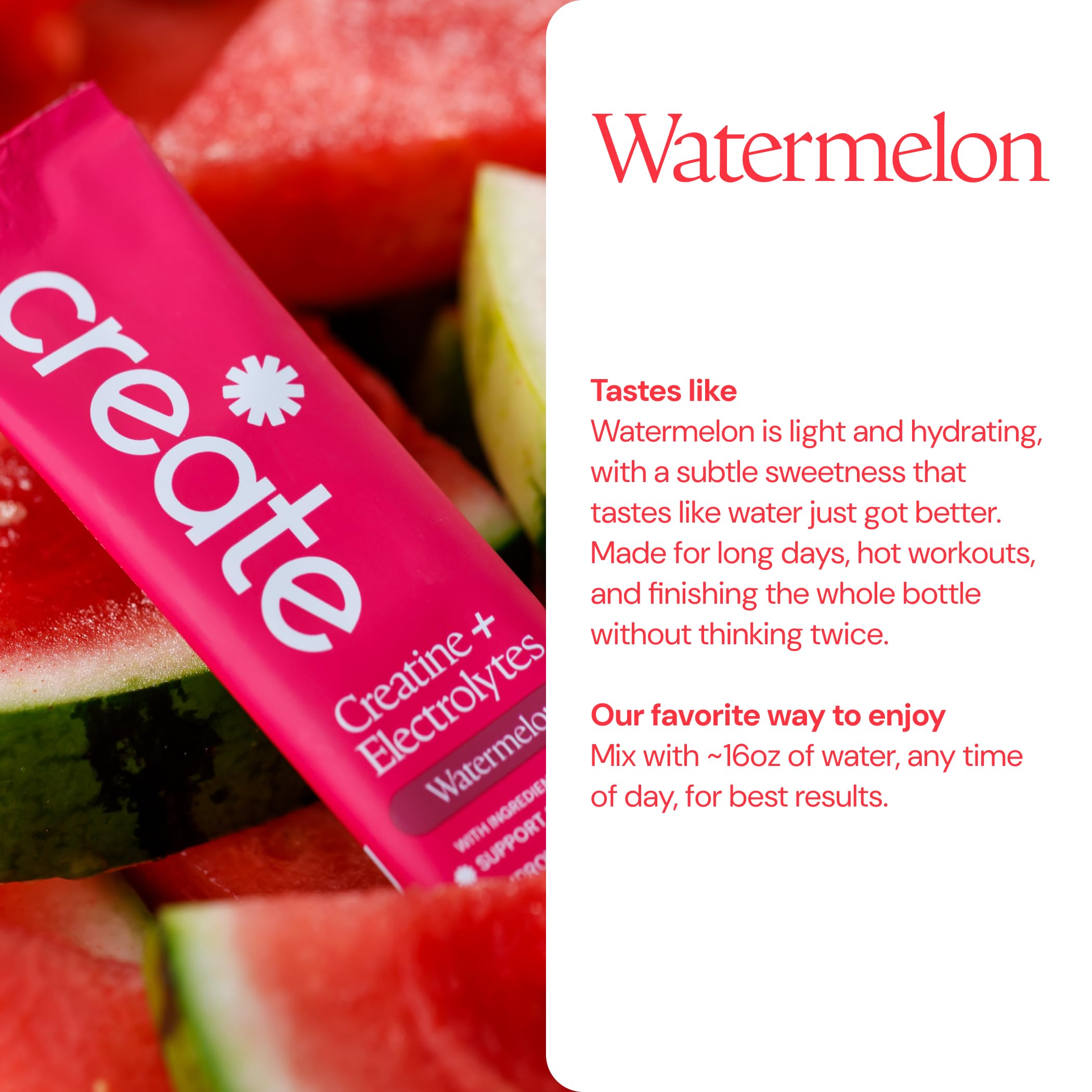Create Creatine + Electrolytes – Energy & Strength – Watermelon — Amazon image 2