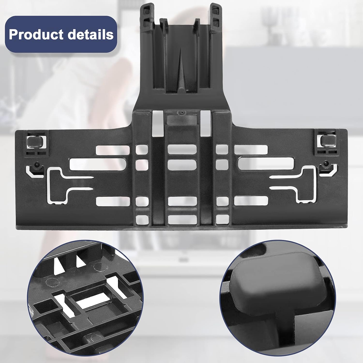 Upgraded W10546503 WPW10546503 Dishwasher Top Rack Adjuster kit Fit for Kitchen-aid Dishwasher Parts Upper Rack, with W10195840 & W10195839 & W10250160 for Whirl-pool ken-more Dishwasher by AMI PARTS