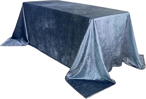 YOUR CHAIR COVERS - Manteles rectangulares de terciopelo real - Mantel sin costuras de alta calidad para mesas rectangulares estándar de 8 pies,
