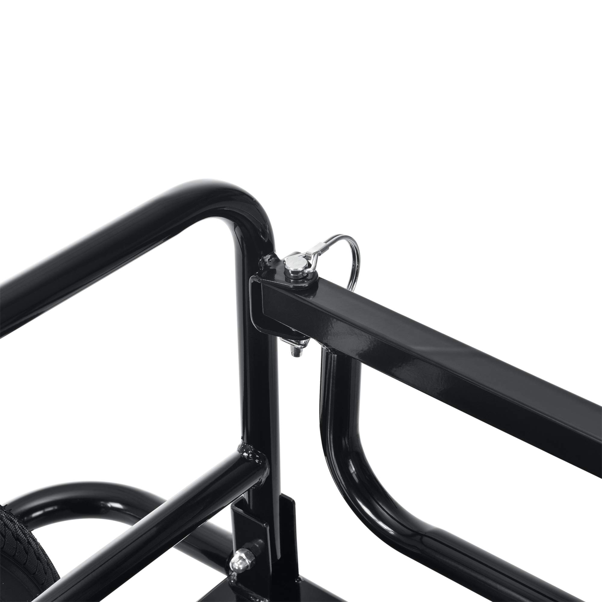 pro.tec Rimorchio Cargo per Bicicletta 130 x 72 x 49 cm Carrello Trasporto per Bici con Telaio in Acciaio Carico Max. 40 kg - Nero