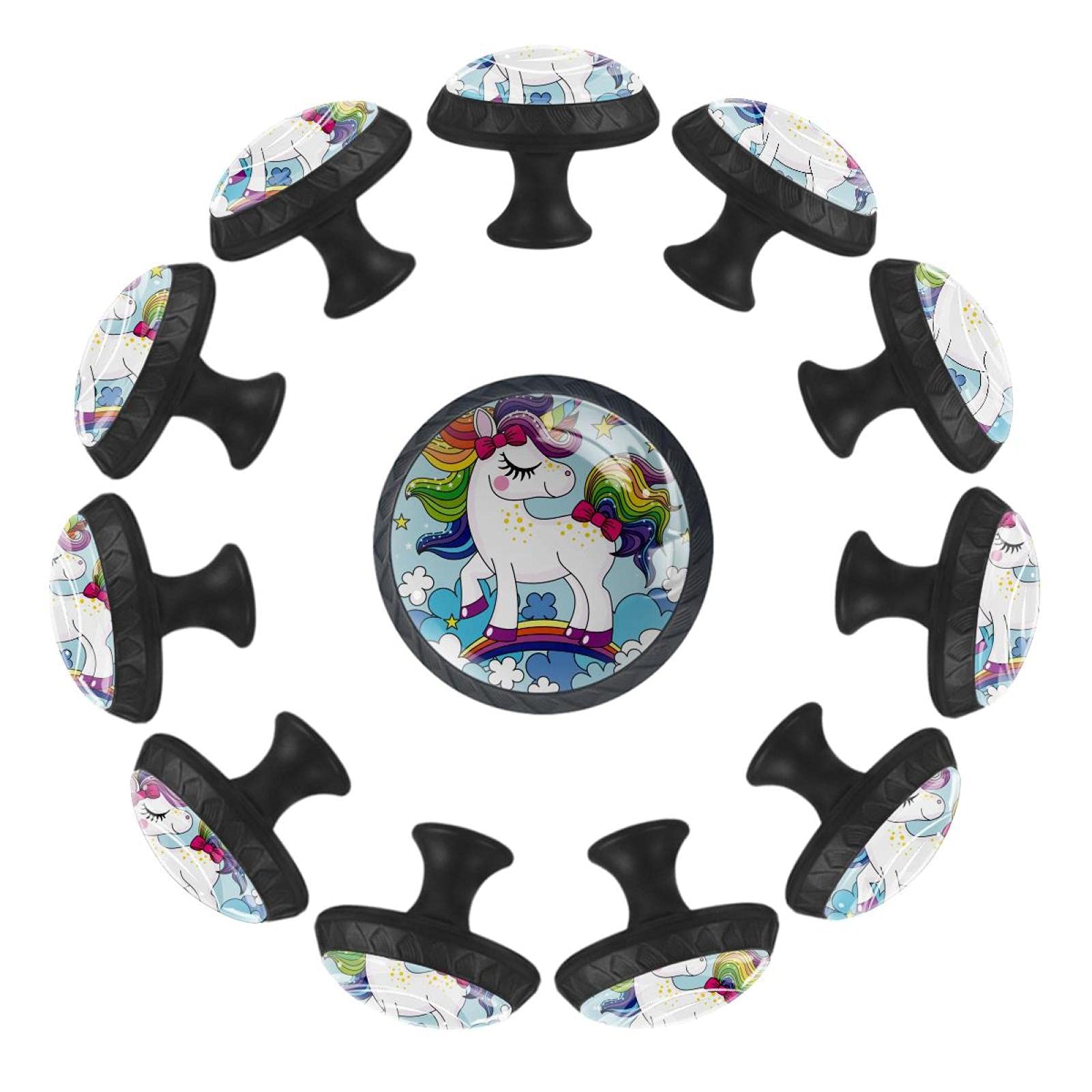 Boutons de meuble licorne bleue pour décorer la salle de jeux et la crèche