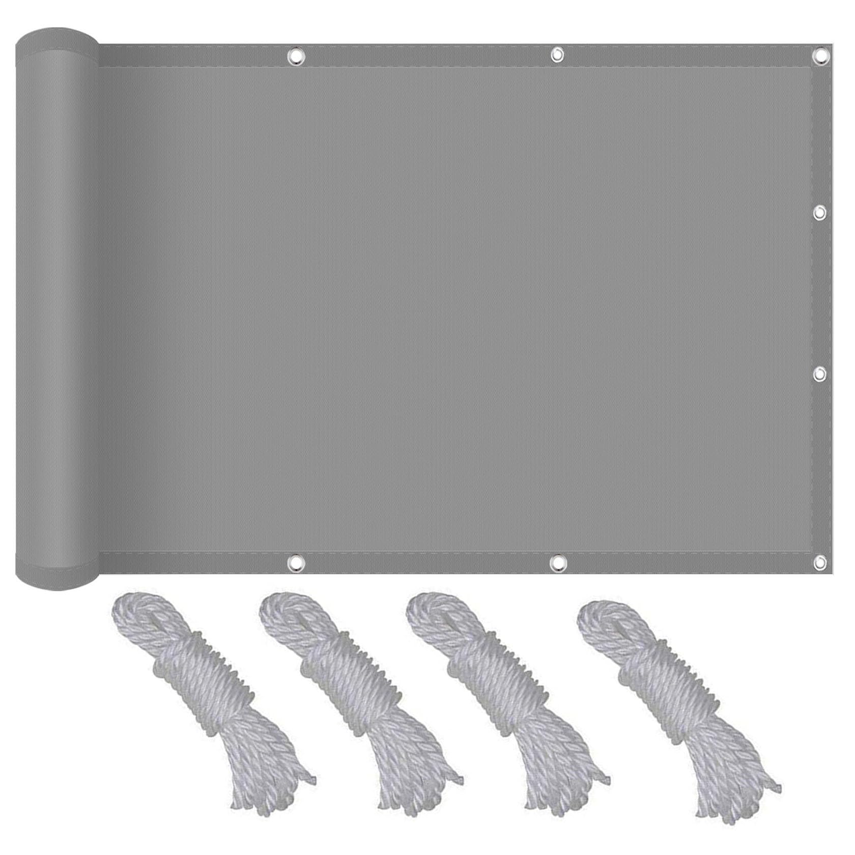Voile d'ombrage gris clair 1x2m anti-UV pour pergola et terrasse de jardin