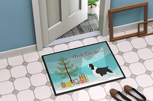 Miniatura 4 de Caroline's Treasures BB8435MAT Springer Spaniel inglés - Tapete de Navidad de 18 x 27 pulgadas, tapete para puerta delantera, interior y exterior,