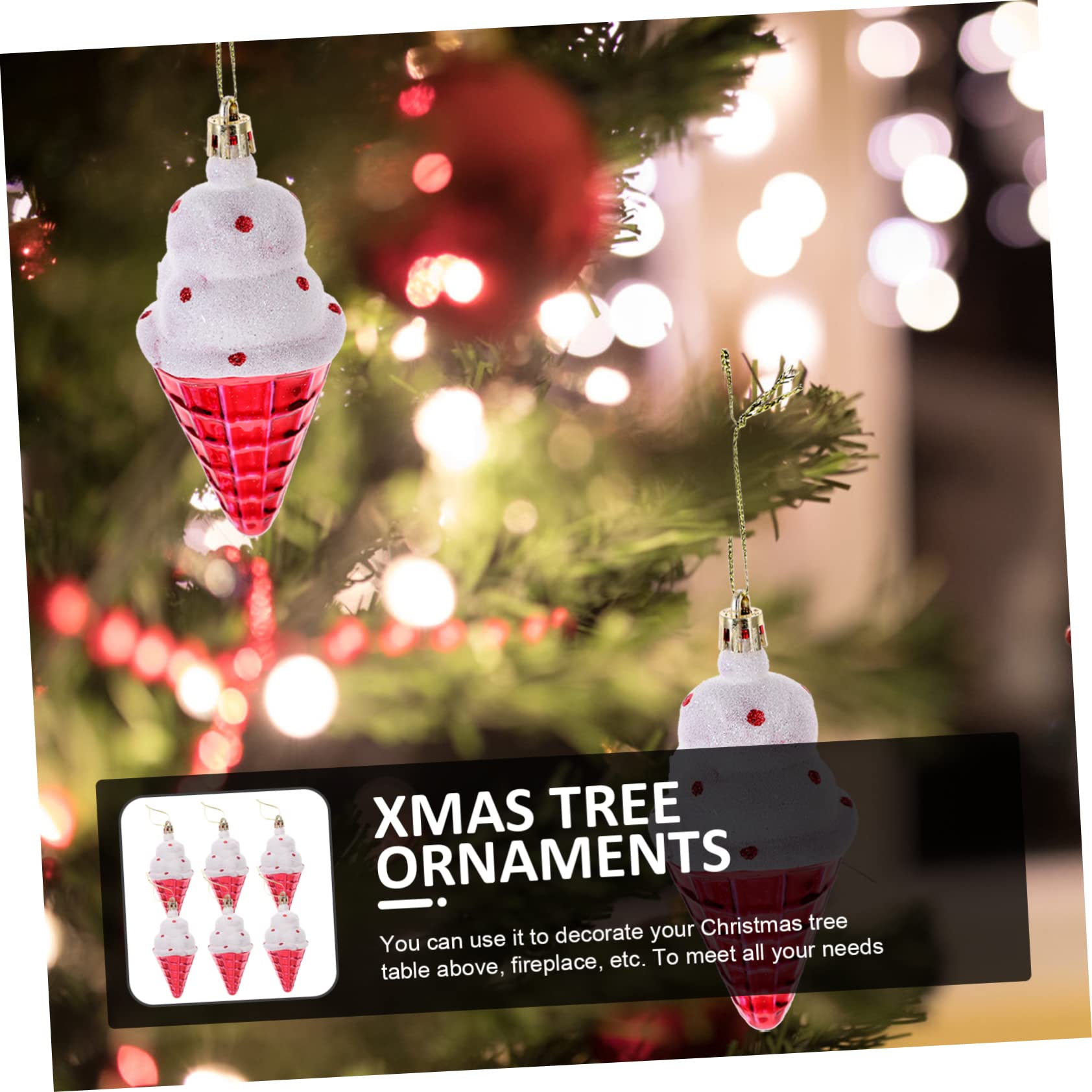 Alipis 18 Pollici Ciondolo gelato ornamento appeso a forma di stella di Babbo Natale decorazioni da appendere all'albero di Natale decorazioni natalizie pendenti natalizi Decori sospesi