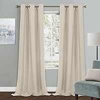 Vista 21 de MYSKY HOME - Cortinas opacas amarillas para sala de estar y dormitorio, cortinas de 84 pulgadas de largo, con ojales, cortinas de oscurecimiento