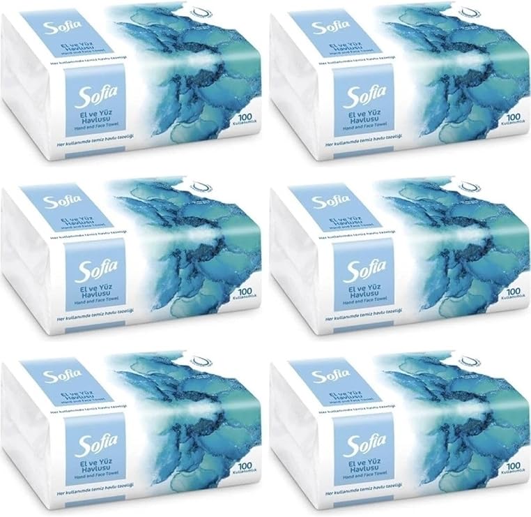 Sofia El Ve Yüz Havlusu 100' Lü X 6 Paket