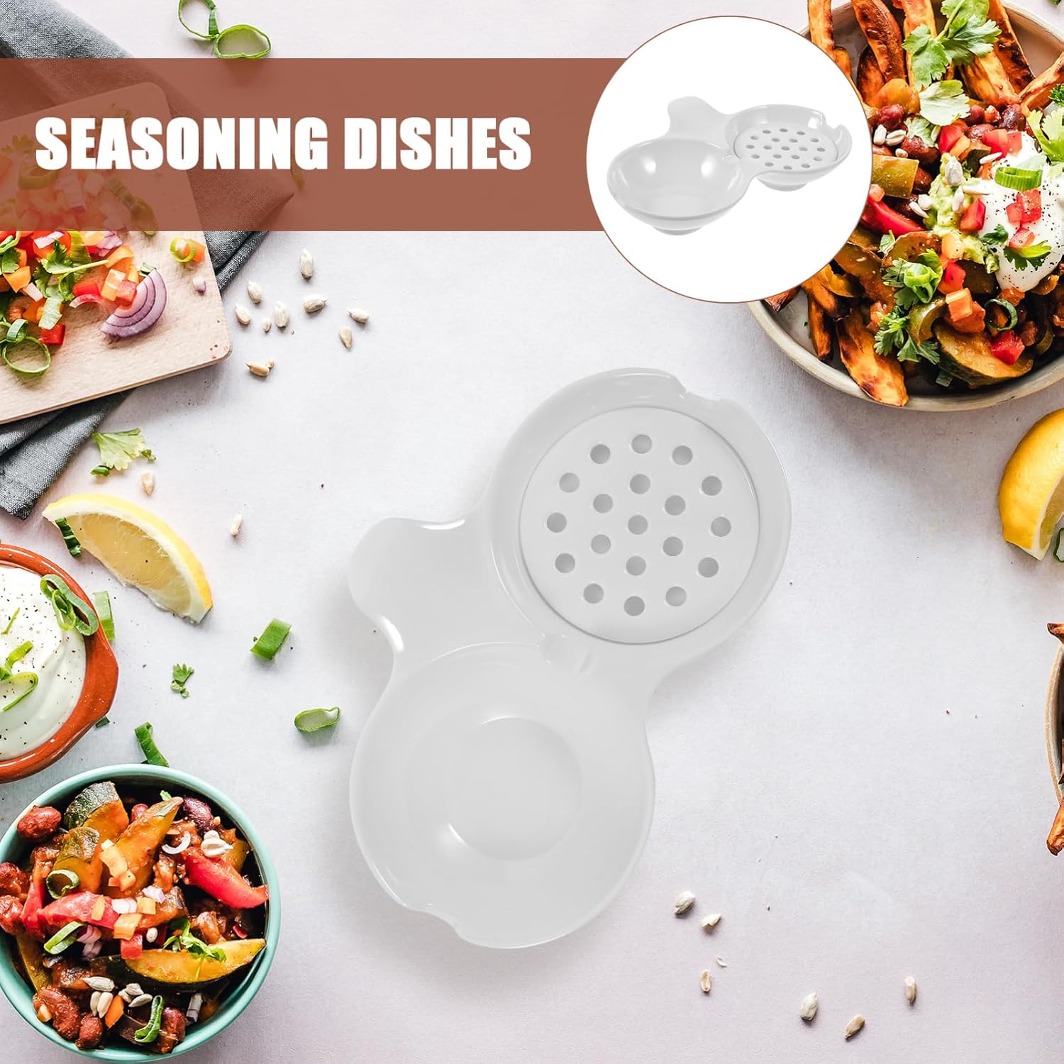 Alipis Sauce Plate Extra Serving Platter Divided Dish Plate Dipping for Sauce Seasoning Side Dish