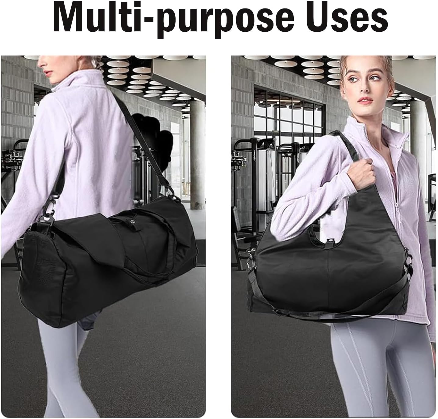 Sports Gym Bag with Wet Pocket and Shoes Compartment Travel Duffel Bag for Women and Men - Image 4