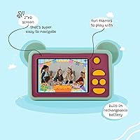 Vista 2 de Kidamento - Cámara digital y videocámara para niños, carcasa de silicona suave sin bisfenol A, tarjeta de memoria de 32 GB, modelo C, Mikayo el oso