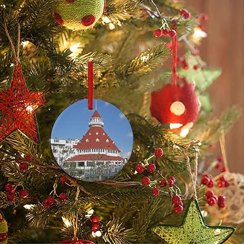 Miniatura 3 de Hotel Del Coronado - Adornos para árbol de Navidad de playa, adornos de Navidad 2022, impresión de doble cara de 2.75 pulgadas