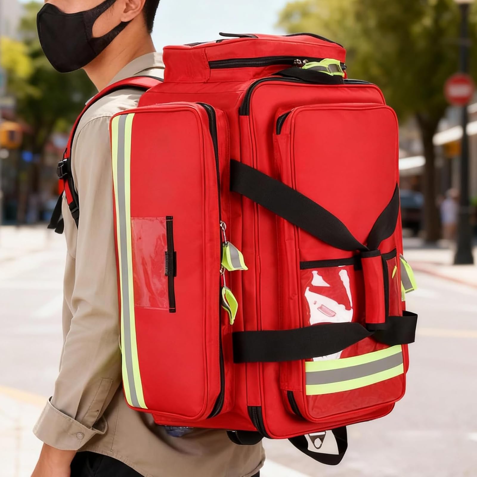 Große Erste-Hilfe-Tasche Für Pflegekräfte Und Ärzte, Rollbare Medizinische Tasche Mit Rollen, Herausnehmbaren Trennwänden Und Fächern, Für Die Häusliche Pflege, Ärzte Und Outdoor-wanderungen