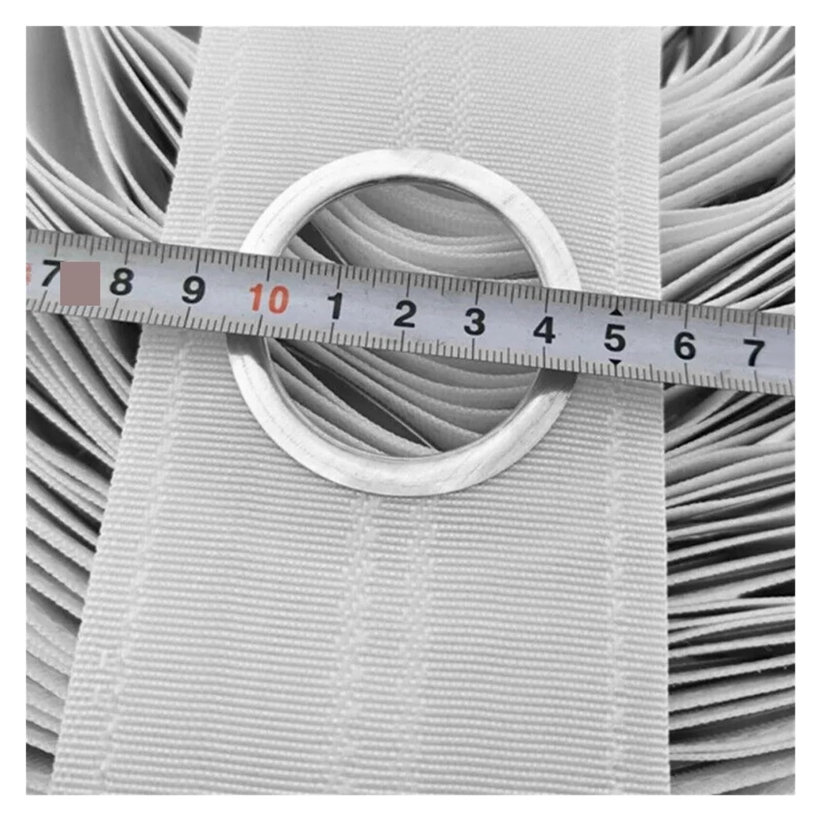 Occhielli per tende Nastro for testa in tessuto non Anelli for occhielli rotondi for punzonatura con occhiello fai-da-te Accessori for tende in nylon Tende for(10M-80Rings)