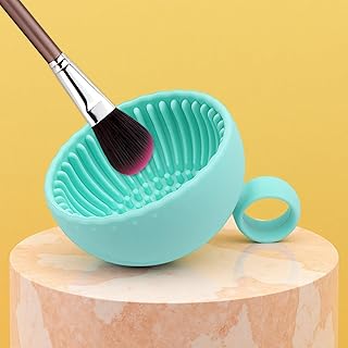 Taza limpiadora de brochas de maquillaje de s...