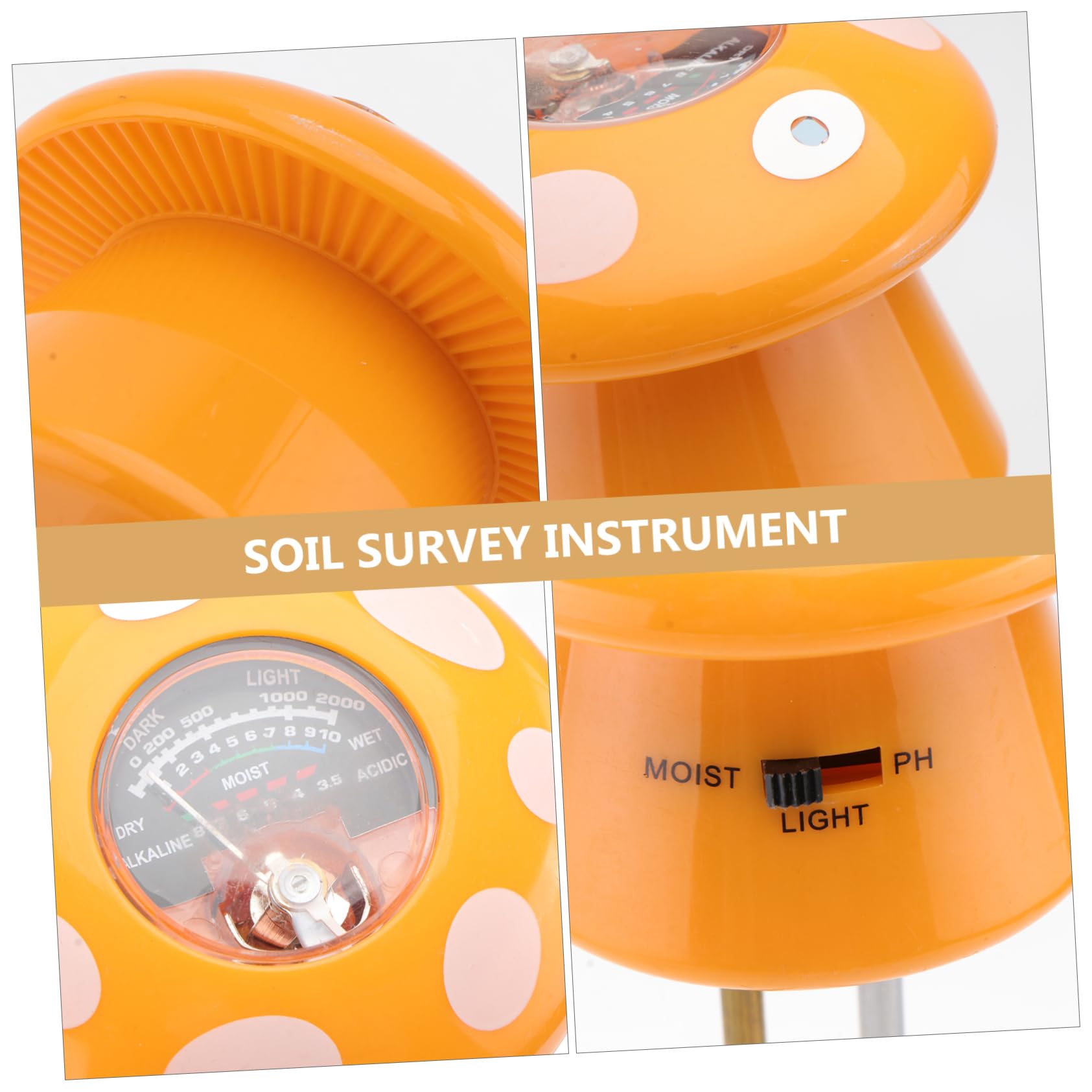 ibasenice 2 Stck. Bodentester Bodenfeuchtigkeitsmesser Anlage Boden Meter Pflanzentester Boden Ph-Tester Gartenerde Tester Werkzeug Zur Bodenuntersuchung Bodenfeuchte Tester Orange Plastik