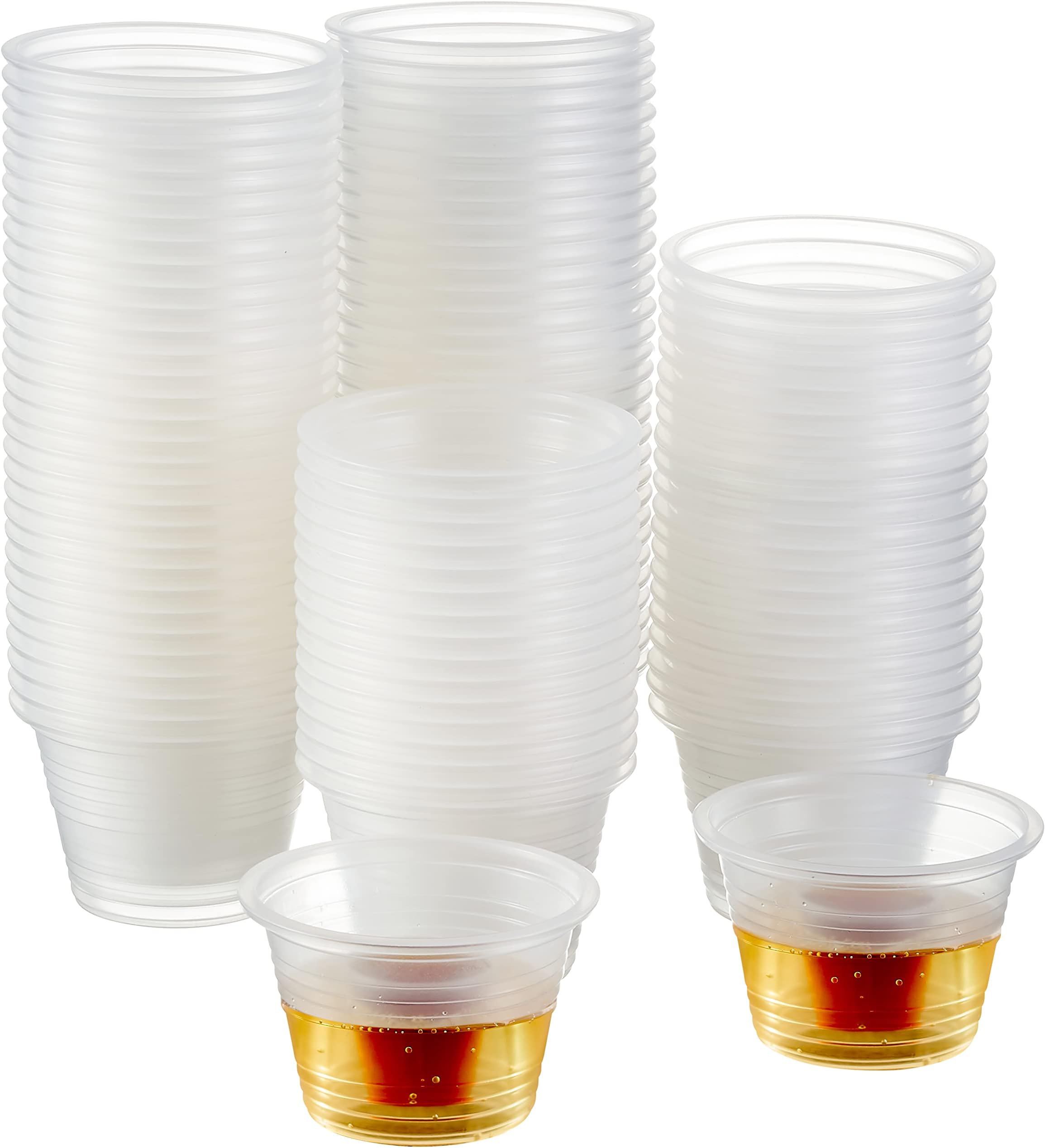 Split Shot Glasses Reusable Clear Plastic Shot Glasses