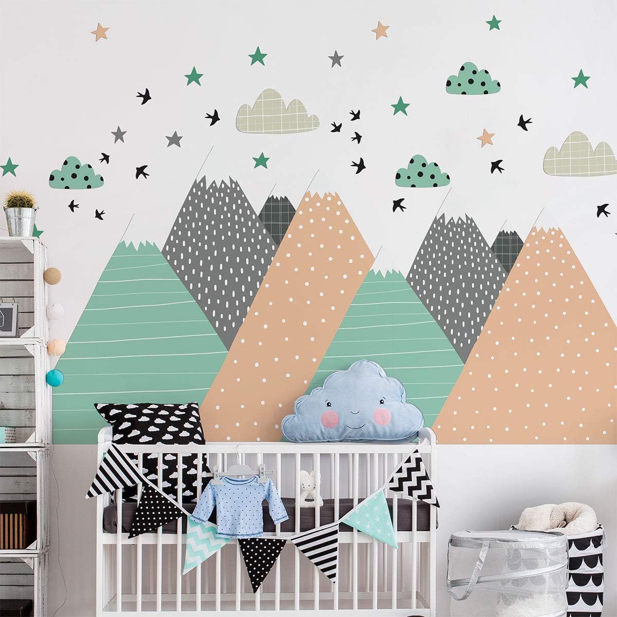 Ambiance Stickers Scandinavian Nordic Mountains Wall Decals, DIY Home Decor, Peel and Stick Removable Stickers - Image 3