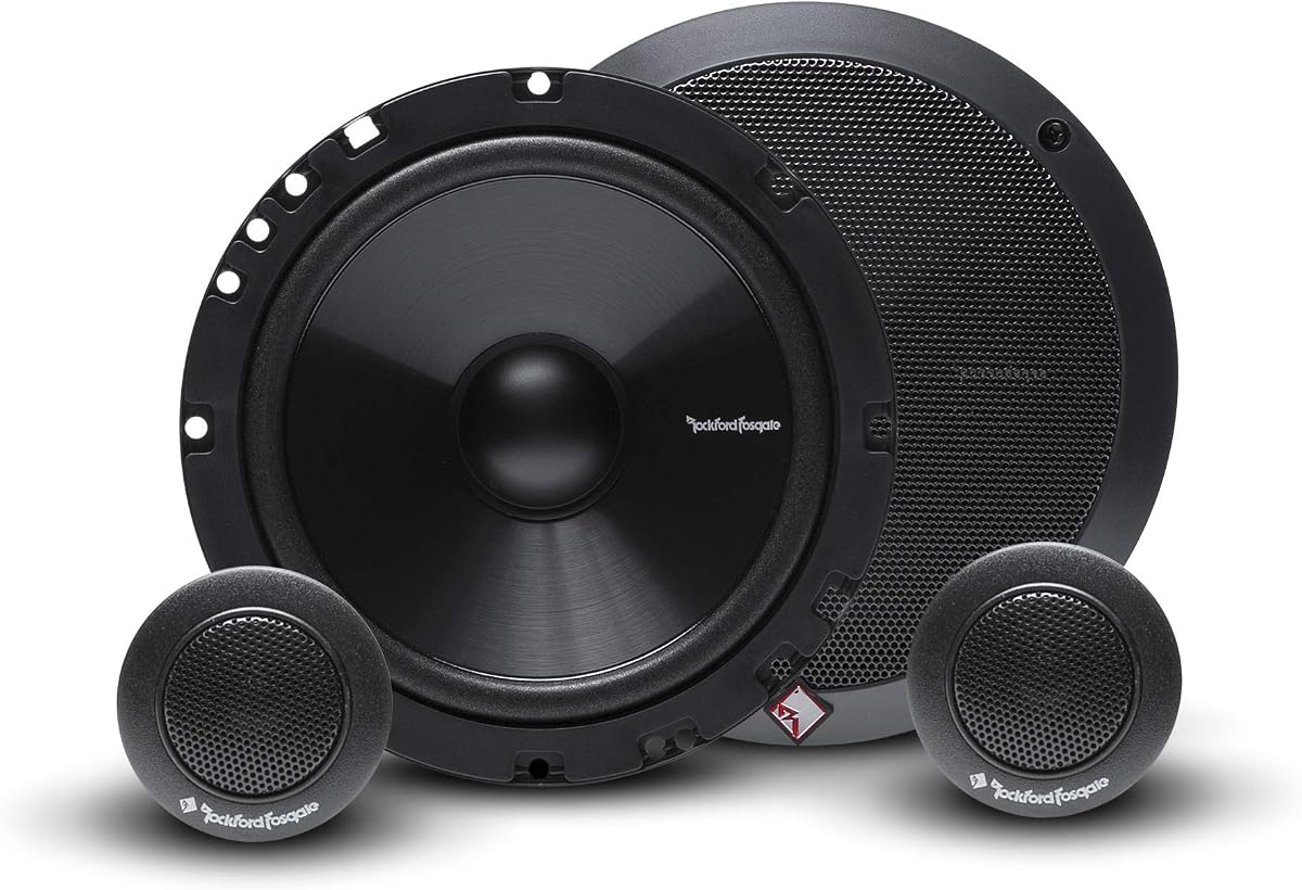 Rockford Fosgate Prime R1675-S Sistema de altavoces de componentes de 2 vías de 6,75" (par) | Incluye woofers con rejillas y tweeters con crossovers integrados