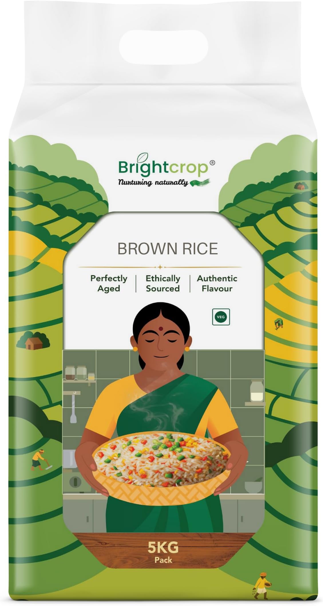 Brightcrop Unpolished Brown Rice (5kg Pack)