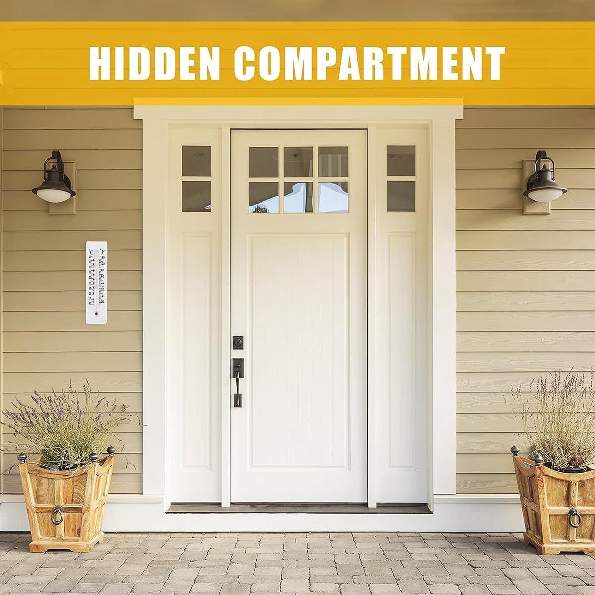 Thermomètre de rangement - Compartiment de rangement secret - Cacher - Armoire à clés