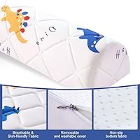 Vista 5 de Paquete de 2 protectores de cama de espuma Premium para niños pequeños, rieles de cama antideslizantes para camas Twin, Queen, King, fundas