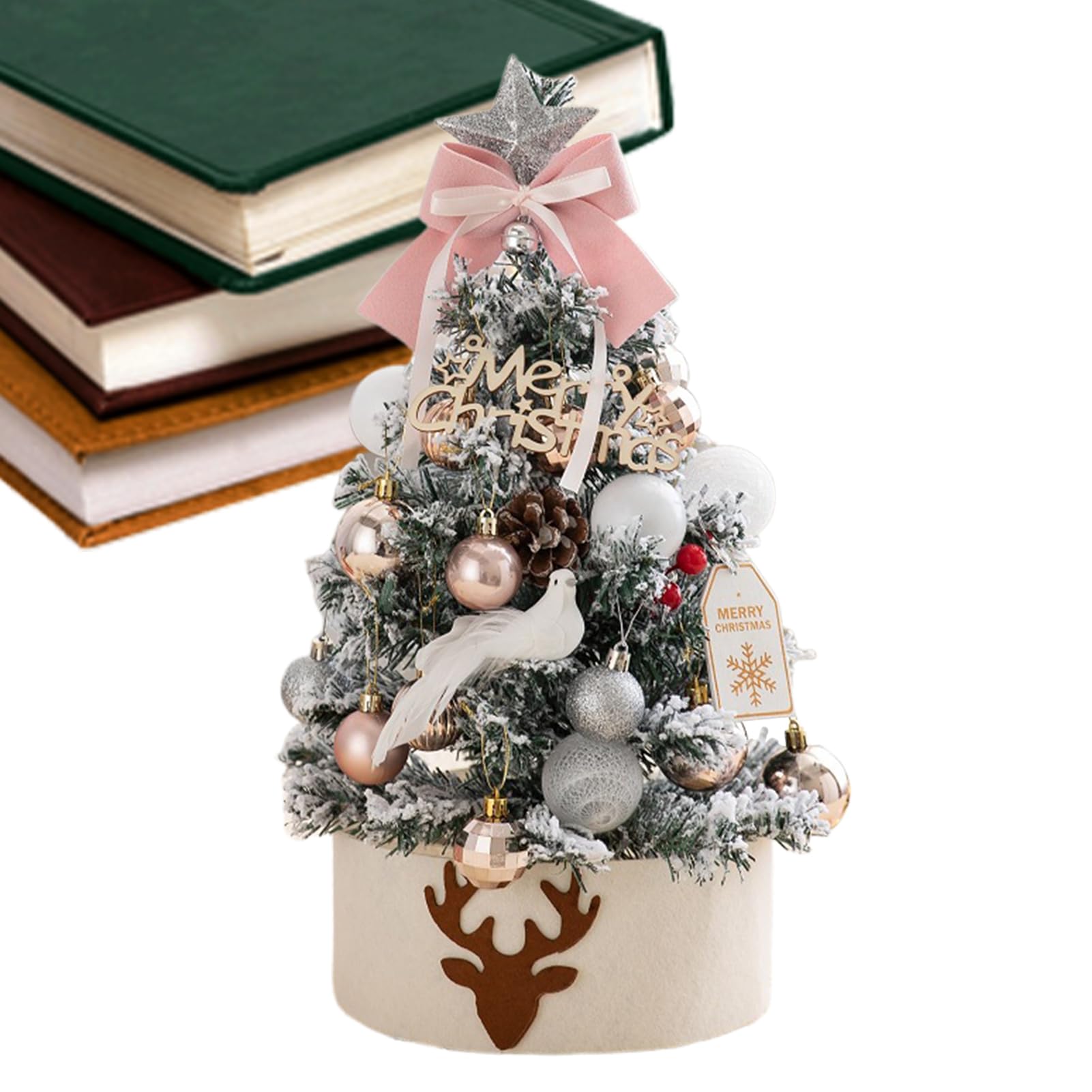 Mini Albero di Natale Albero di Natale Decorativo da Tavolo 45 cm con LED