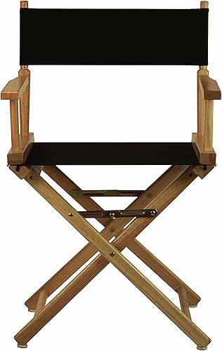 Miniatura 6 de Casual Home Sillas de director de altura clásica de 18 pulgadas, marco natural, lona azul marino