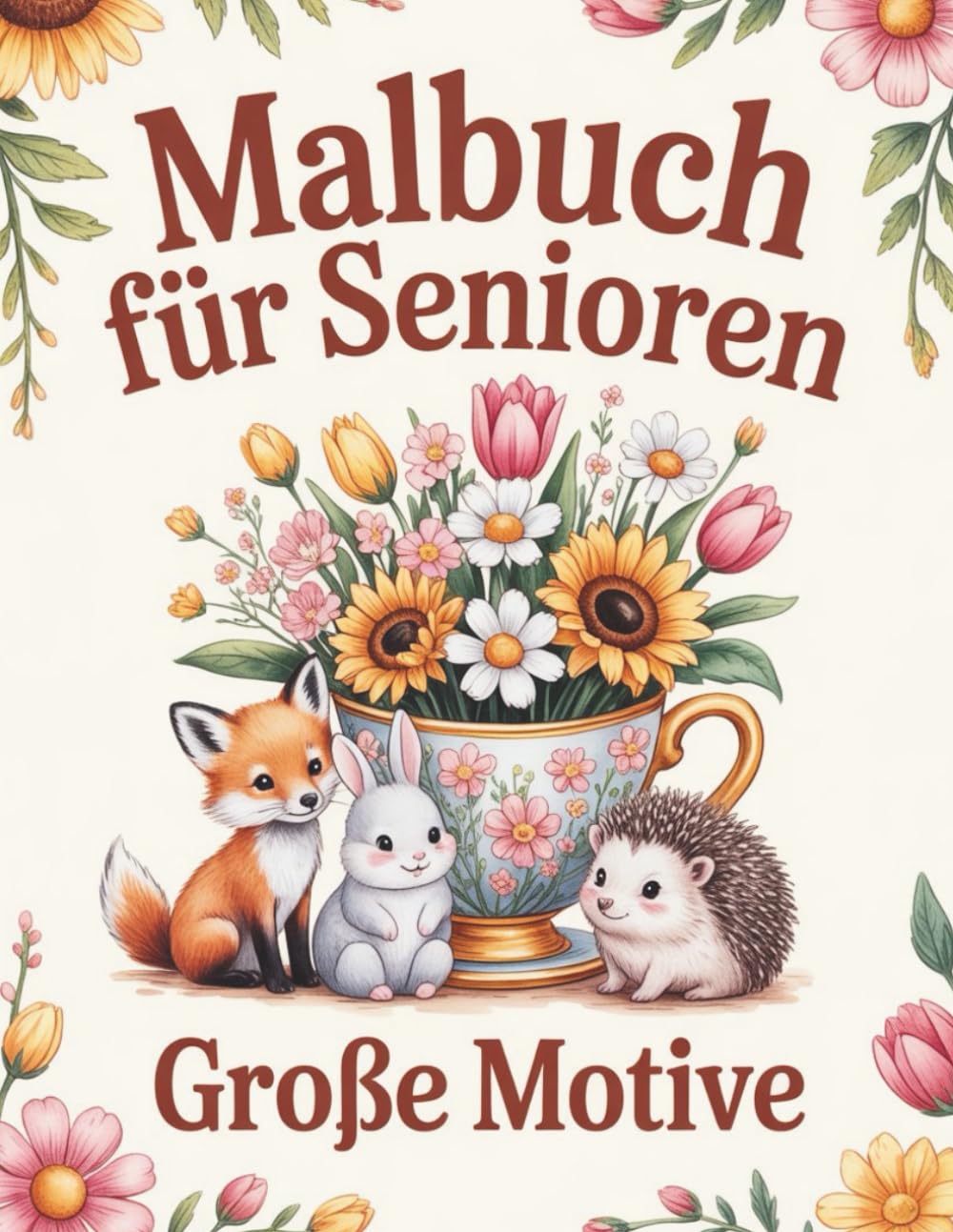 Malbuch für Senioren – Große Motive: Seniorenfreundliches Ausmalbuch mit klaren Formen