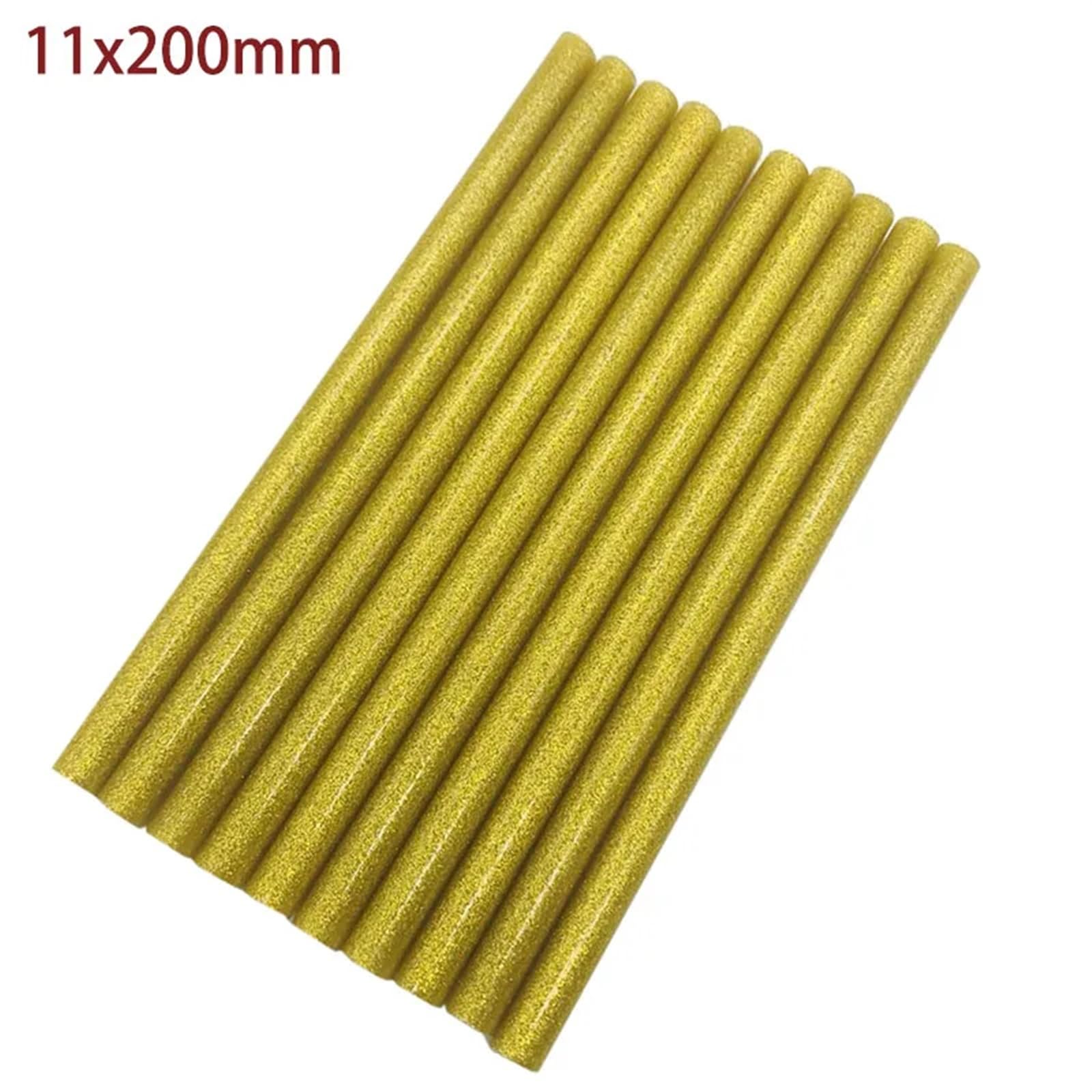 HeißKlebestifte Heißklebestifte for Bastelarbeiten, Telefongehäuse, Reparaturzubehör, Klebstoff, 11 mm x 200 mm, goldfarbener Klebestift FüR Heimwerken Reparieren