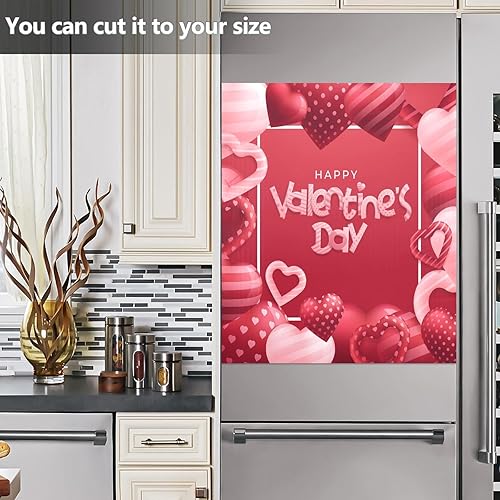 Miniatura 6 de Cubierta magnética para lavavajillas con texto en inglés Happy Valentine's Day, calcomanías magnéticas para el hogar, cocina, nevera, lavadora, 23