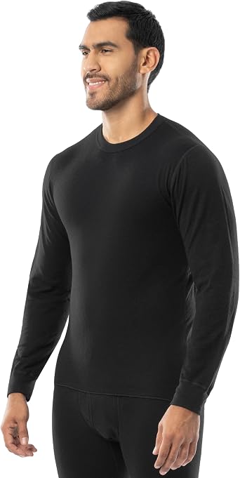 Coldpruf Men's Dual-Layer Thermal Underwear Long Sleeve Crew Top