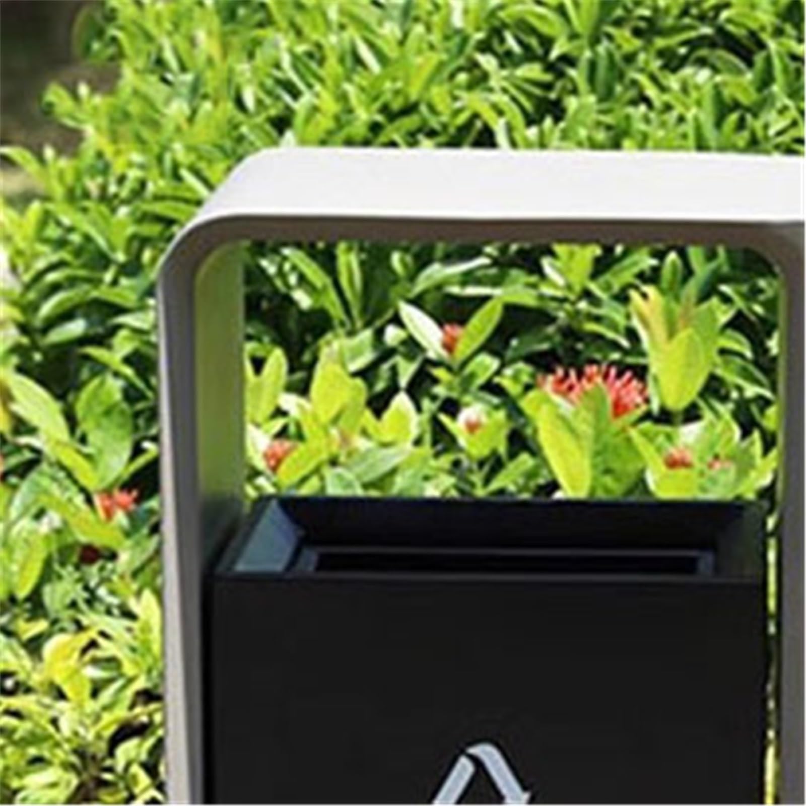 Grande contenitore per rifiuti Cestino for rifiuti classificato for aree pubbliche con posacenere, cestino for rifiuti in metallo for esterni Patio
