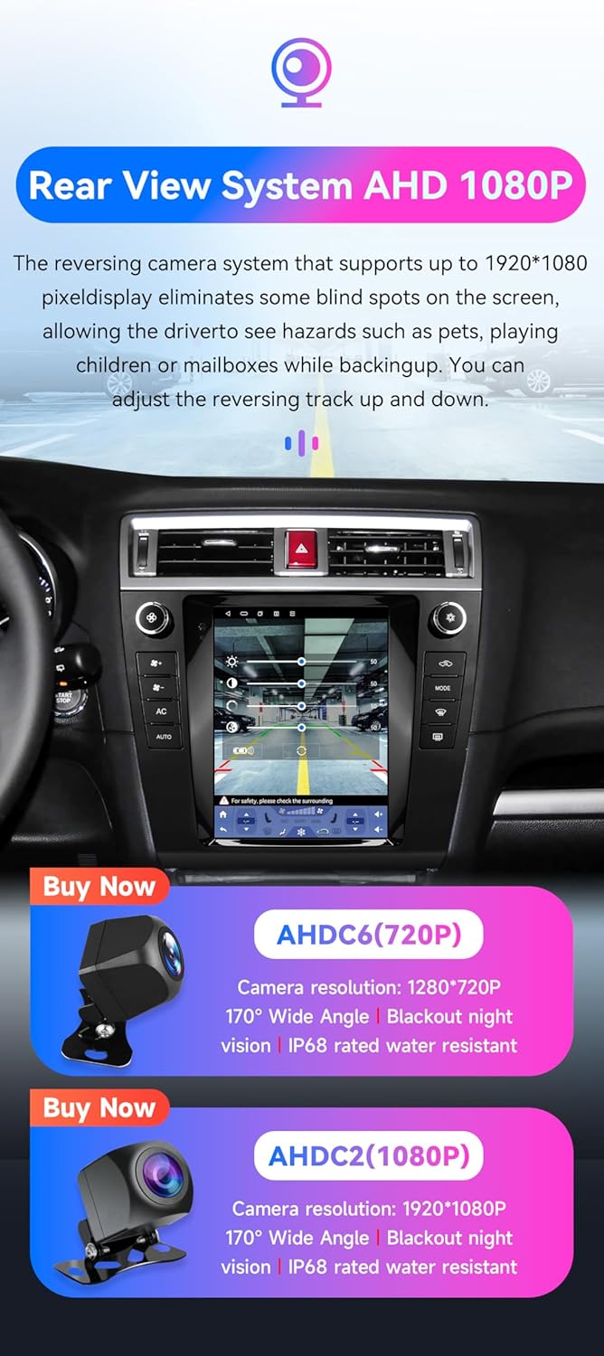 Android 14 Car Stereo for Subaru Legacy Outback (2015-2019), 8 Core 4G+64G GPS Navigation with 9.7 inch QLED Touchscreen via Carplay |Android Auto EQ SWC Bluetooth5.4 WiFi TPMS OBD2