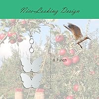 Vista 2 de Mantén a los pájaros alejados del disco de espejo, reflectores colgantes para asustar a los pájaros lejos de tu casa y jardín, 16 discos de mariposa