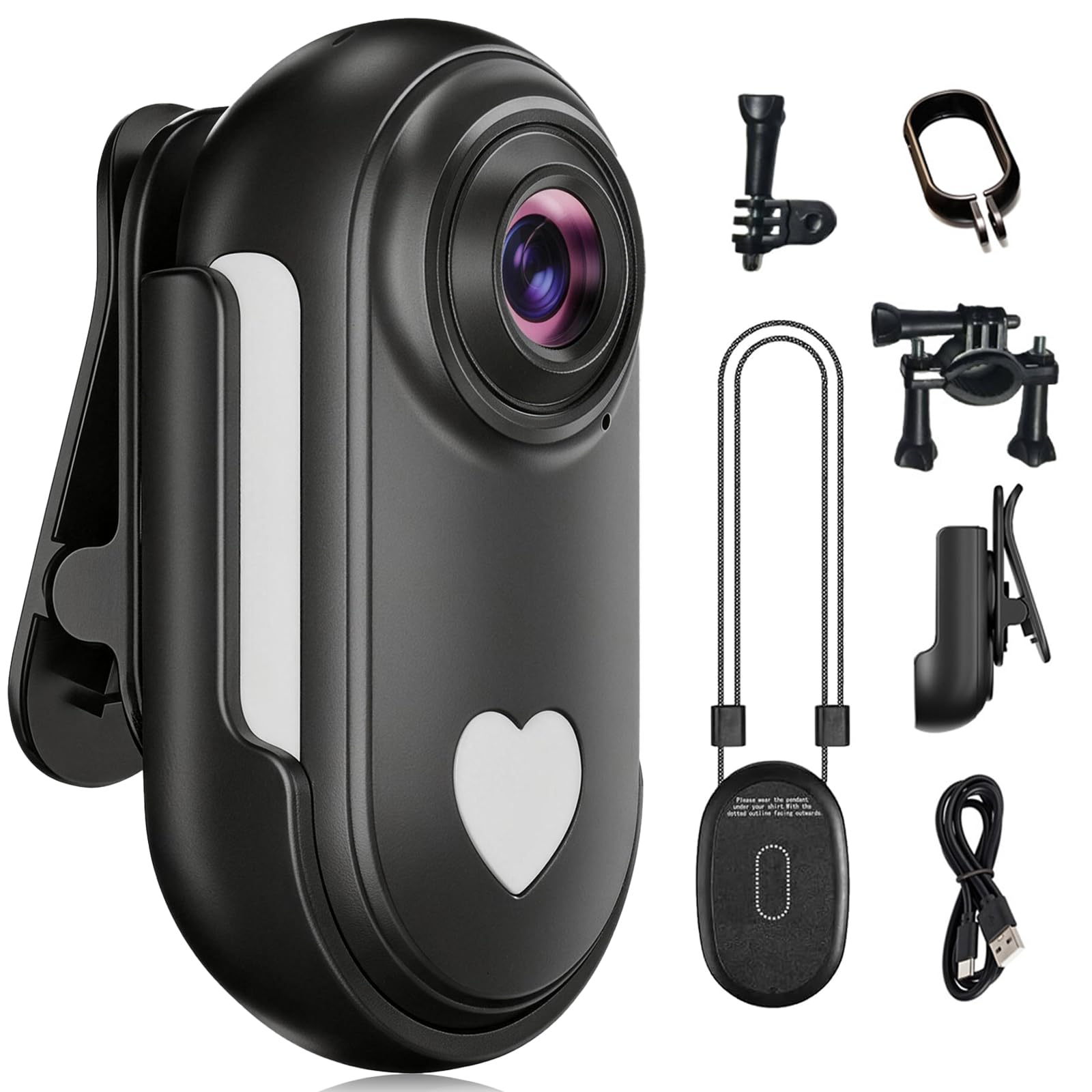 Action Cam, 130° WiFi Action Kamera, HD 1080P Motorradhelmkamera, Magnet Fahrradvideokamera, wasserdichte Sport Actionkamera mit Diversem Zubehör für Reiten und Spaziergänge mit Haustieren