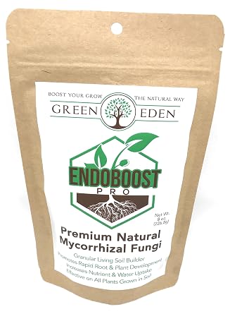 GreenEden EndoBoost Pro Mycorrhizal Fungi 7 Species - Premium Endomycorrhizae Root Enhancer - 8oz. - Organic Microbial Inoculant - Living Soil Builders