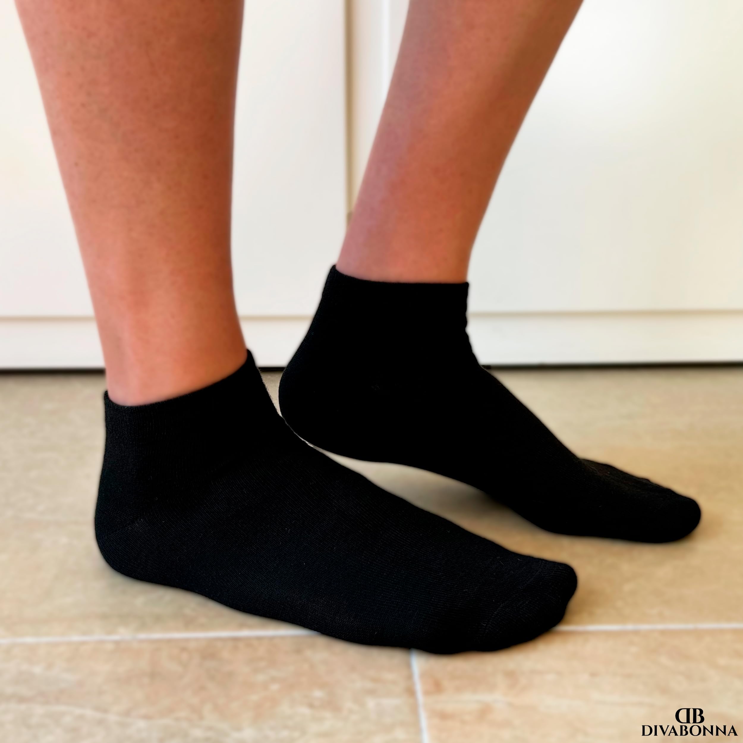12 Pares Calcetines Tobilleros Hombre y Mujer - Calcetines Cortos Hombre y Mujer de Algodón Suaves, Transpirables y Confortables