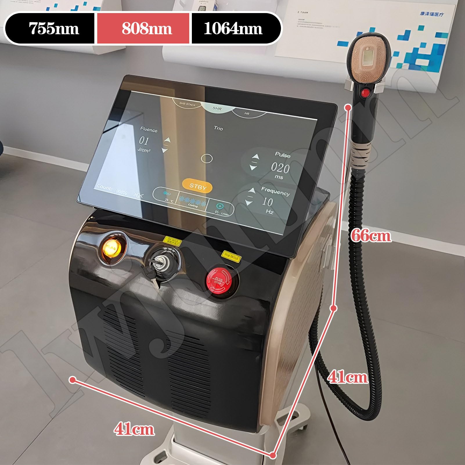 Macchina per la depilazione Laser a diodi 2 in 1 con manipolo ND YAG a picosecondi, | 755/808/1064 nm 3 λ epilazione permanente, rimozione tatuaggi & macchie pigmentarie, dispositivo estetico saloni pro