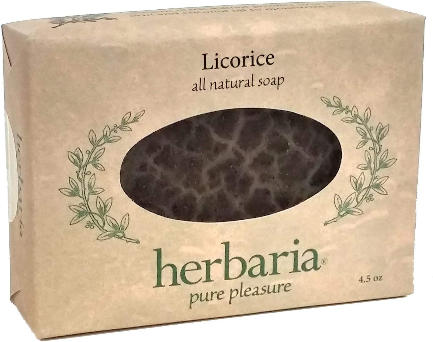 Herbaria Licorice Handcrafted All-Natural Soap with Essential Oils. 4.5 oz Bar. Enjoy 60 More Skin-Friendly Varieties.