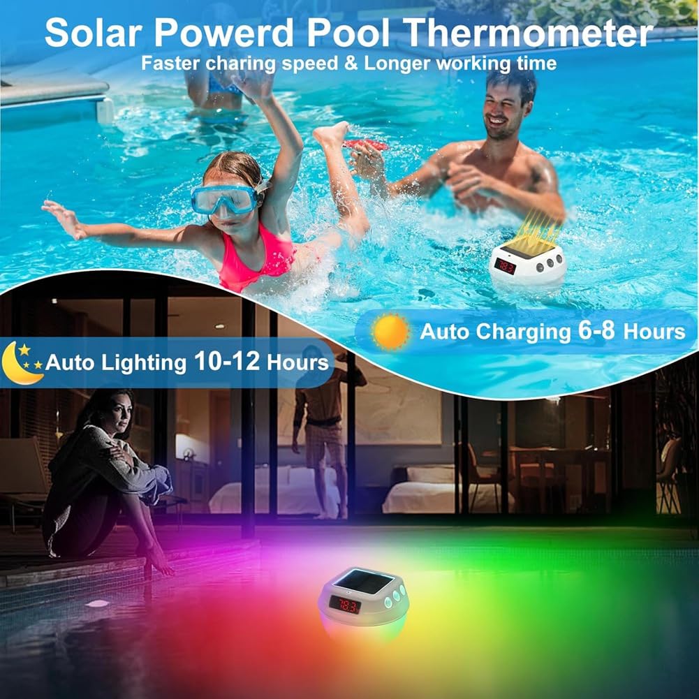 Thermomètre de Piscine Thermomètre de Température de Piscine Thermomètre de Piscine Numérique Flottant