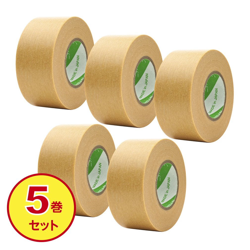 Amazon.co.jp: ニチバン マスキングテープ 5巻入 24mm×18m 241-24 茶色