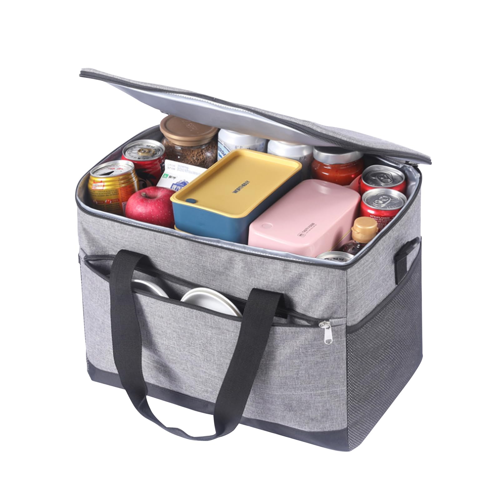 Beauenty30L Cooler Bag, Waterproof Insulated Cooler Picnic Bag for Camping, Resuable Tote Bag for Grocery Shopping Outdoor Activities