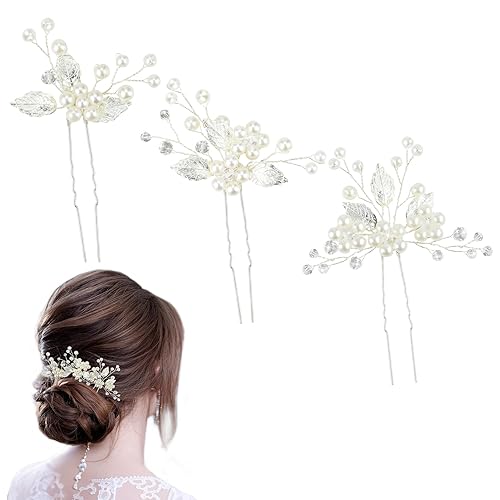 Horquillas para el cabello de boda, accesorios para el cabello de dama de honor, pinzas para el cabello de hoja para boda, piezas de pelo nupcial, 3