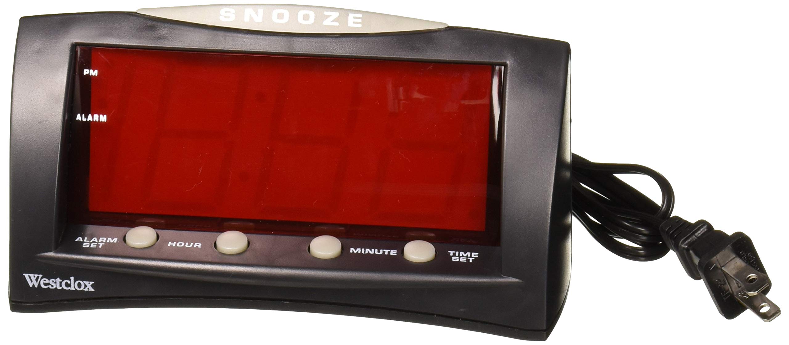 Westclox66705 Large LED Alarm Clock, Red Display