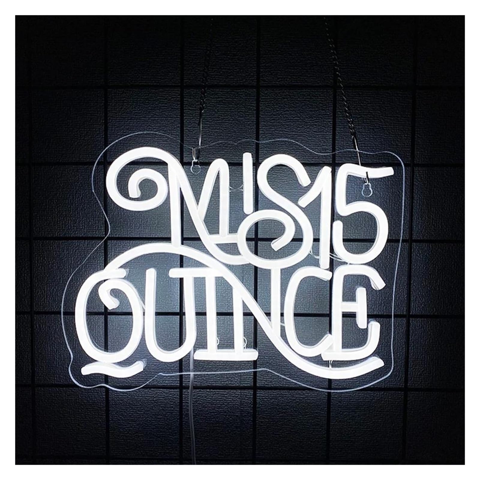 SHOUXI Sign Lamp Mis 15 Quince Neon Sign Light Dimmable USB Powered for Bedroom Birthday Party Pub Bar Wall Decor Signs Illuminated 30cmx23cm