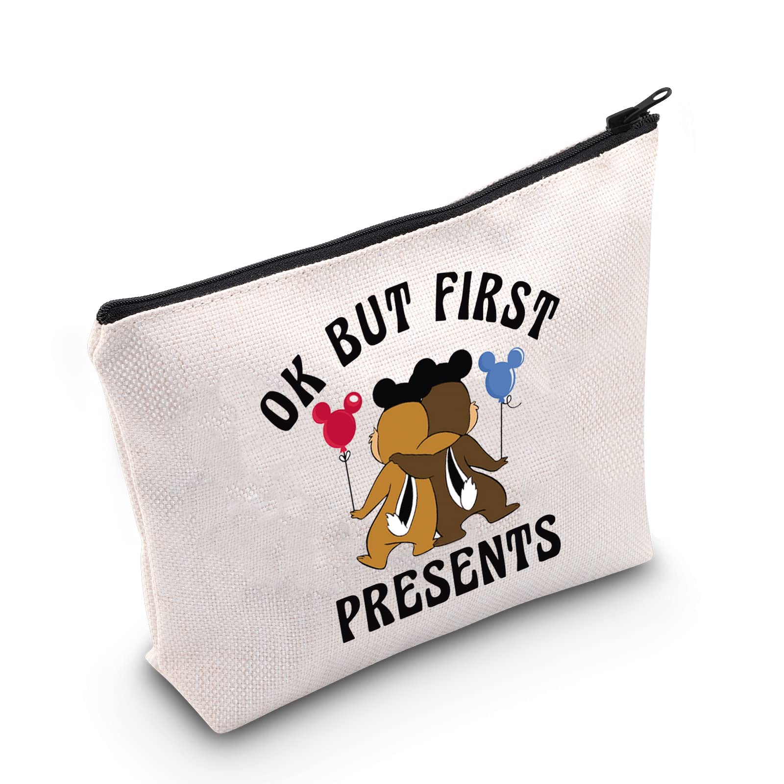 Cartoon Squirrel Gift Dale Gift Chip Gift Cartoon Character Inspired Cosmetic Bag for Cartoon Lovers Cartoon Movie Merchandise Gift (U.First Presents)