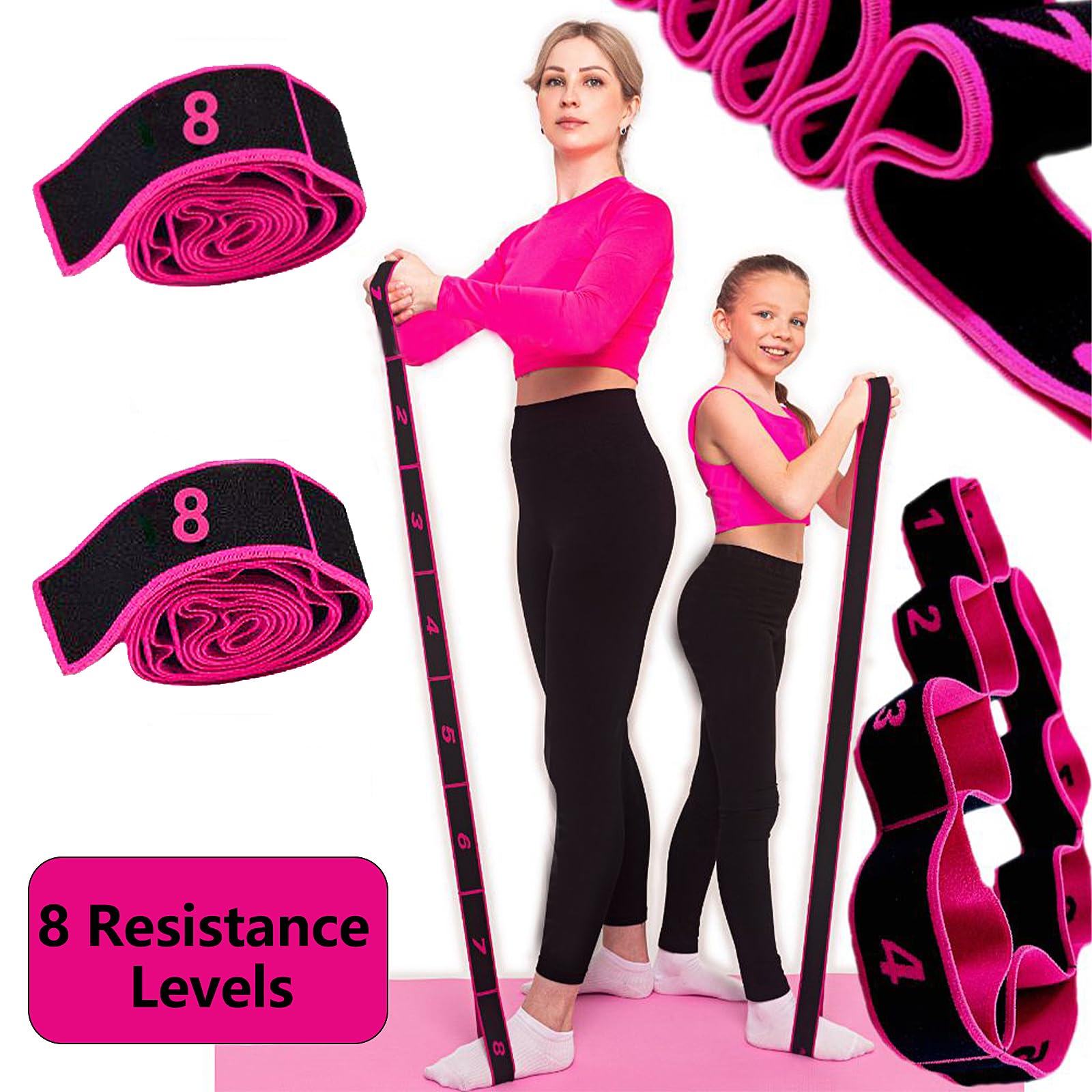 Lot De 3 Bandes élastiques De Musculation – Poignées Ergonomiques, 45 Cm, Pour Yoga, Pilates Et Stretching