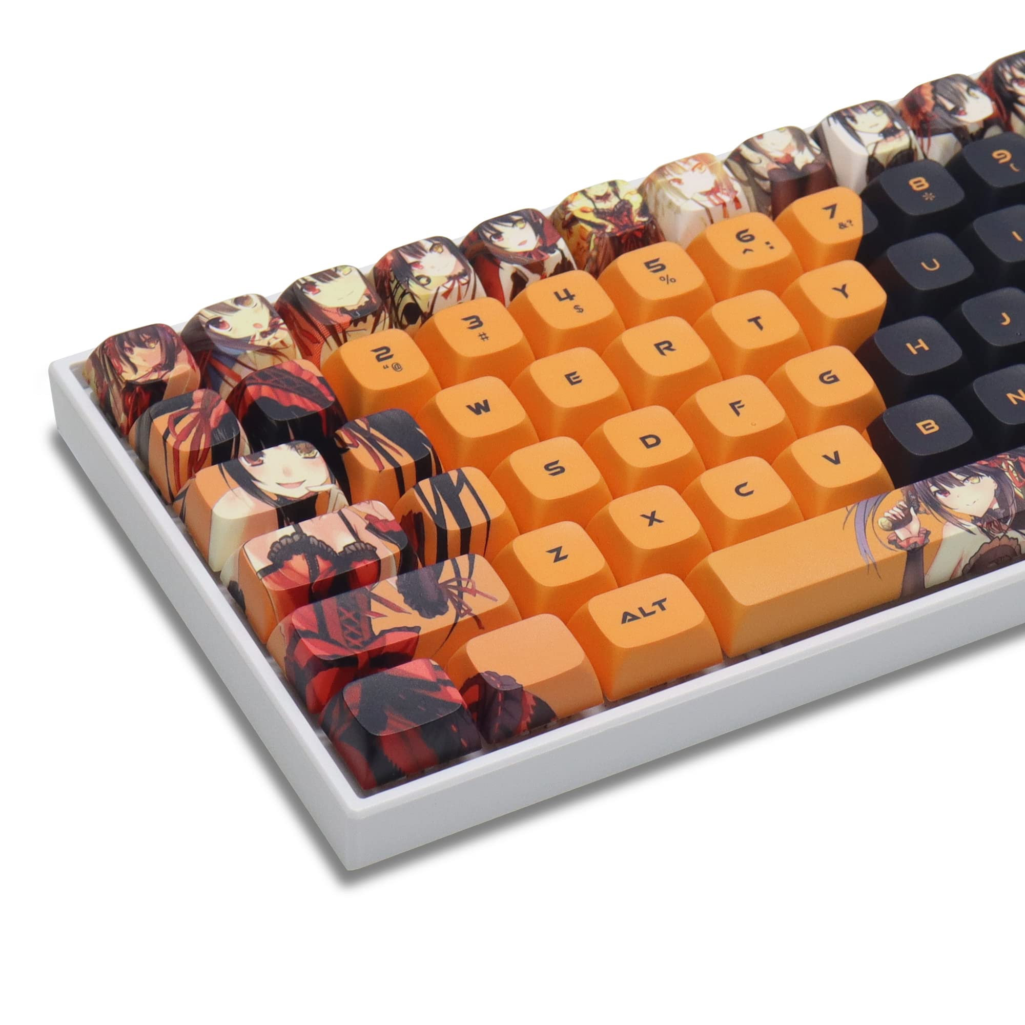 Buy 109 Keys PBT Custom Keycaps, Five Sided Dye-Sublimation Tokisaki ...