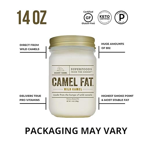 Miniatura 4 de Desert Farms - Grasa de joroba de camello orgánica real para cocinar - Certificado Halal, Paleo y Keto - Uso rápido de fusión para freír